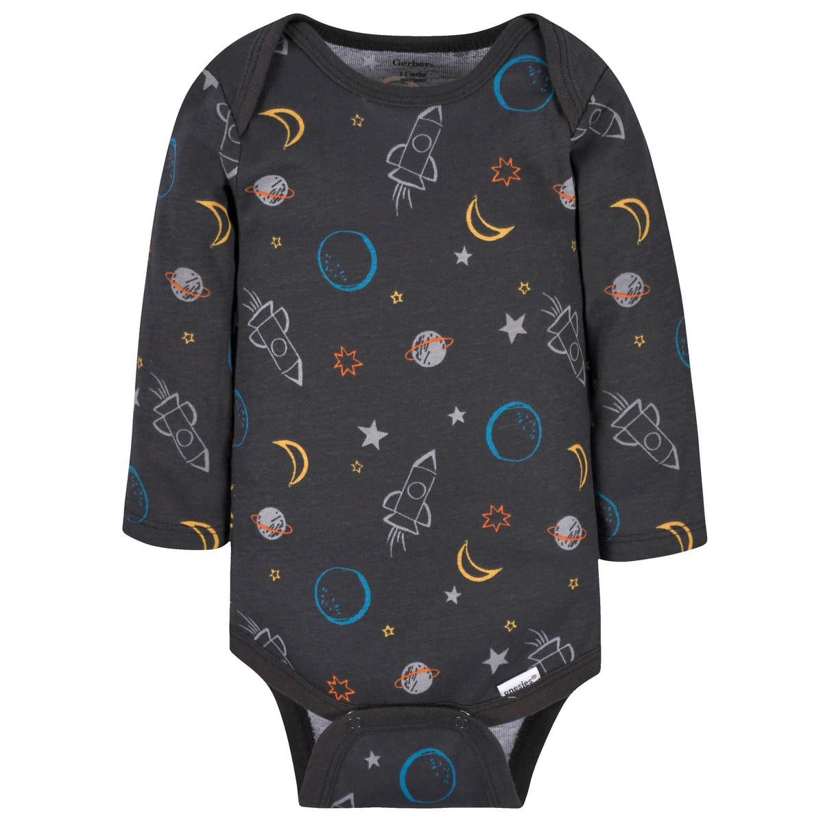 3-Pack Baby Boys Big Journeys Ahead Long Sleeve Onesies Bodysuits, view 6