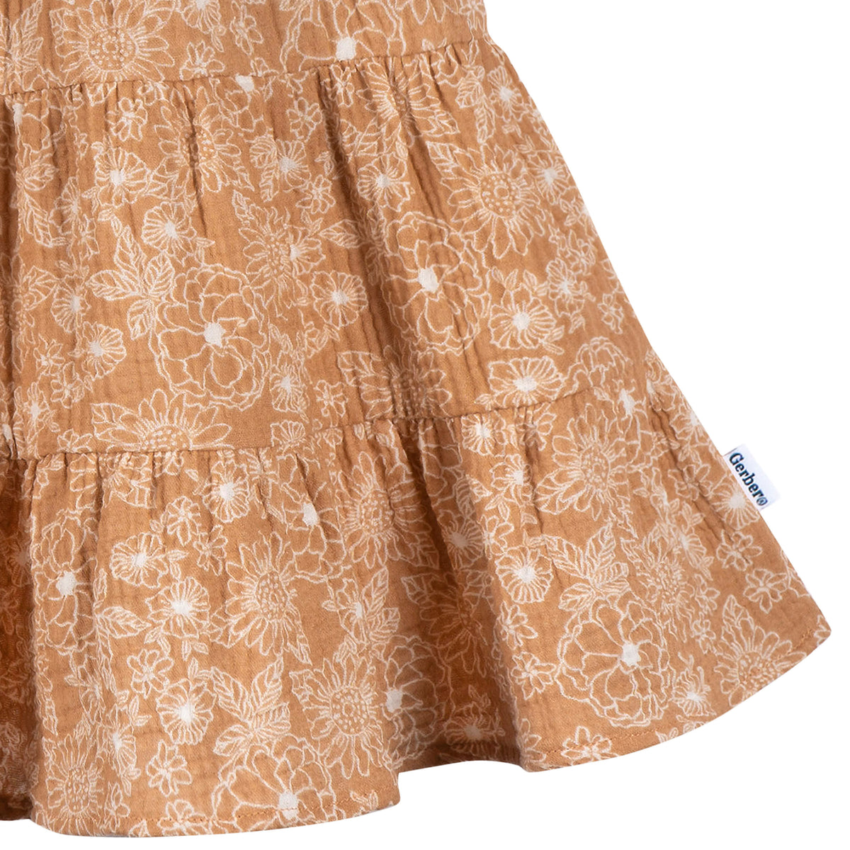 Toddler Girls Groovy Floral Tiered Dress, view 2