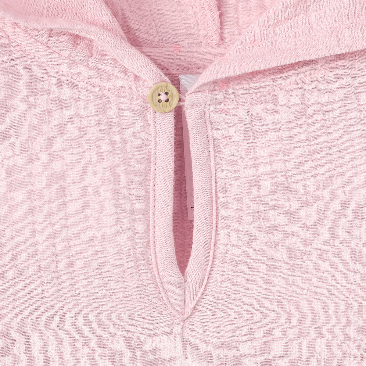 Infant & Toddler Pink Gauze Hoodie, view 2