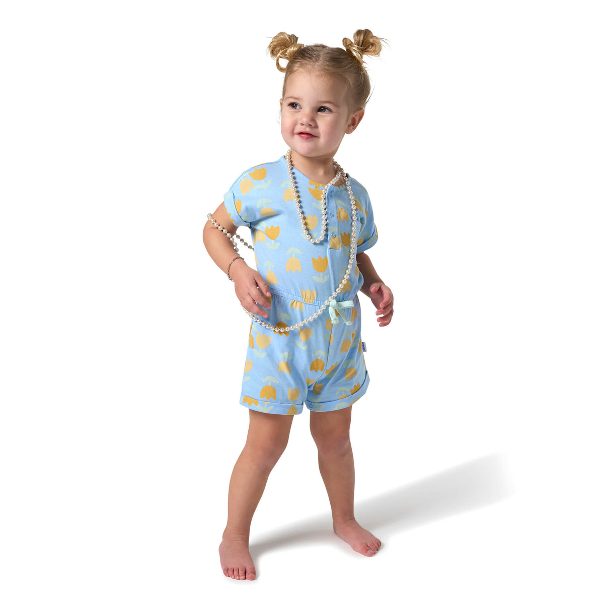 3-Pack Baby Girls Lemons Rompers, view 5