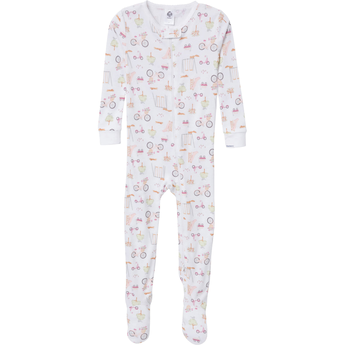 4-Pack Baby & Toddler Girls Dogs Snug-Fitting Footed Pajamas, view 8