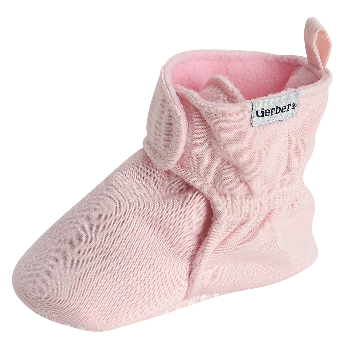 Baby Girls Pink Soft Booties, view 6