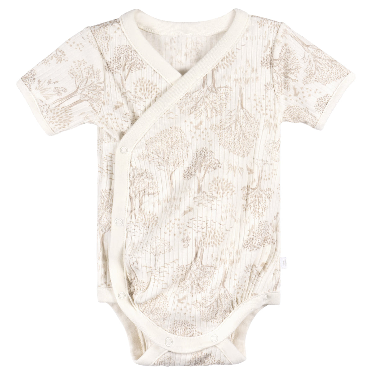 3-Piece Baby Neutral Tan/Brown Bodysuit Set, view 4