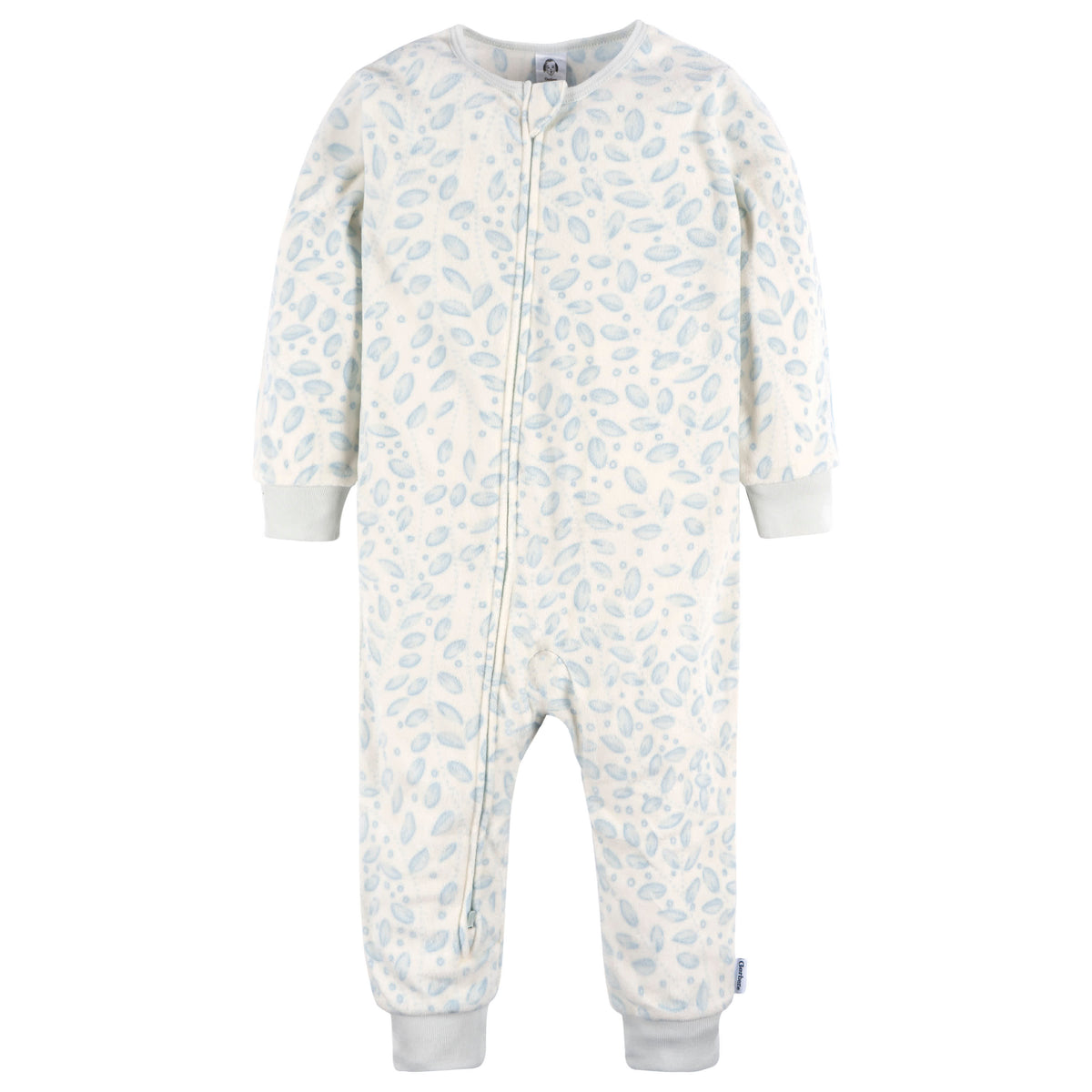 3-Pack Infant & Toddler Girls Blue Floral Footless Fleece Pajamas, view 9
