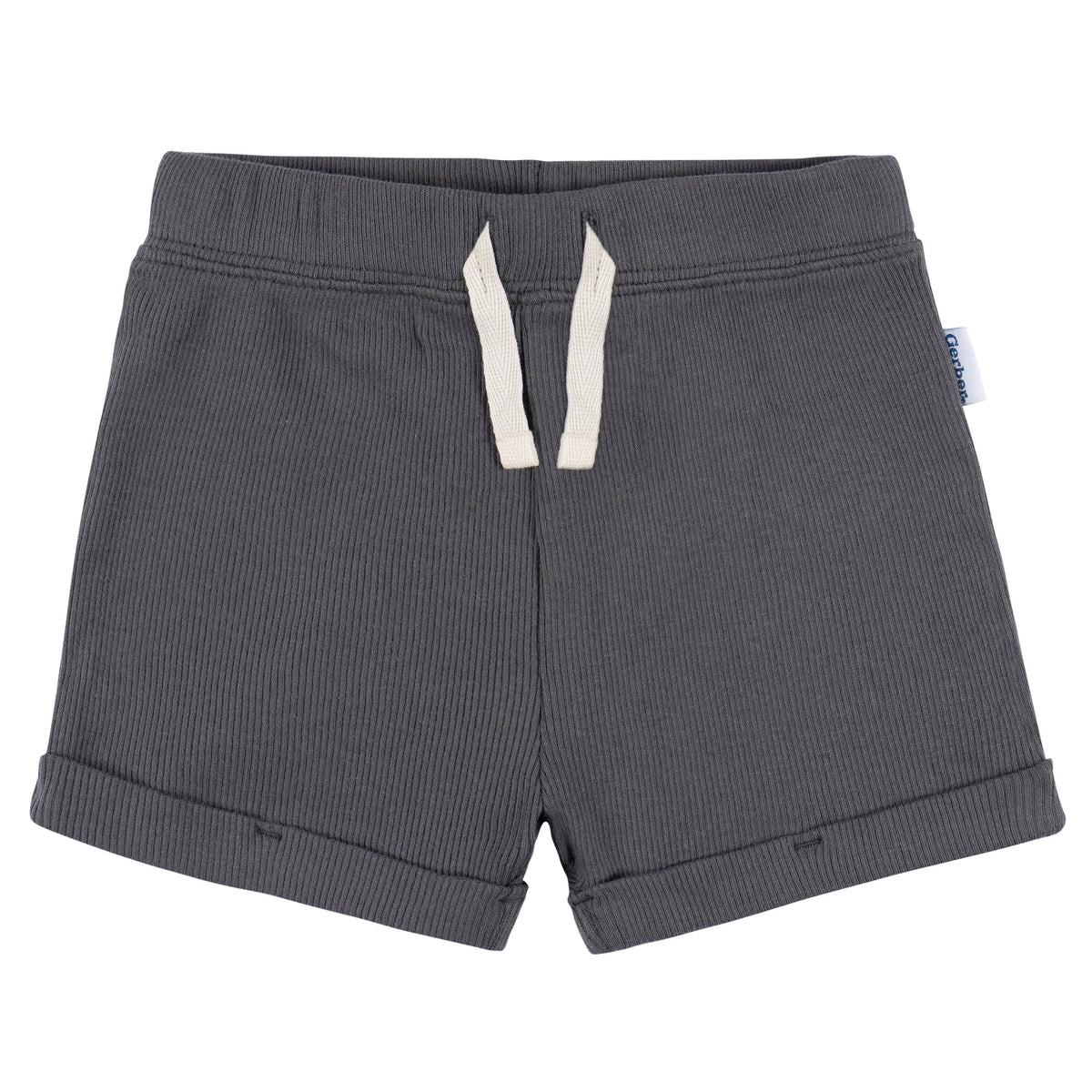 2-Piece Baby Boys Dark Grey Bodysuit and Shorts Set, view 5