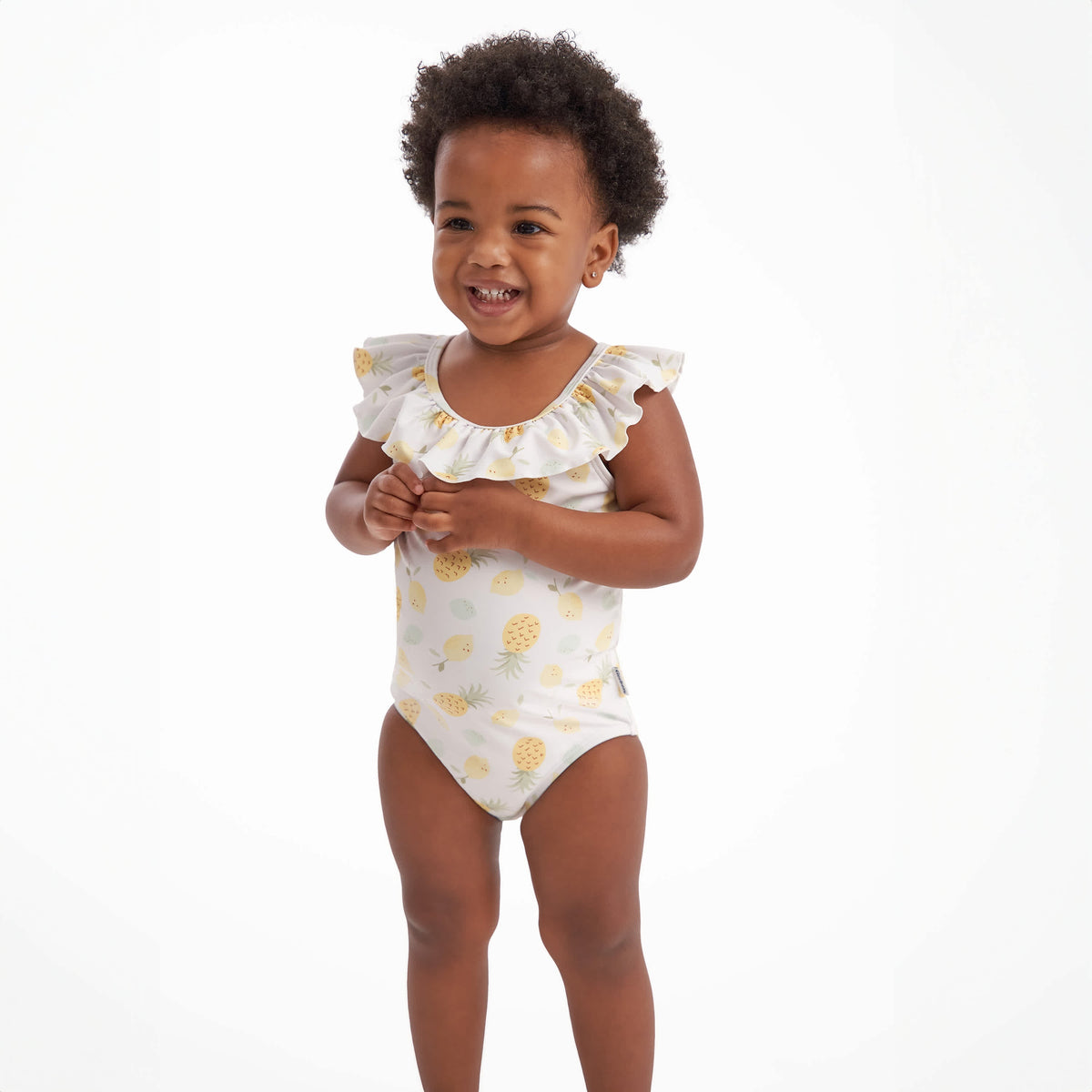 Baby Girls Pineapples Swimsuit, view 2