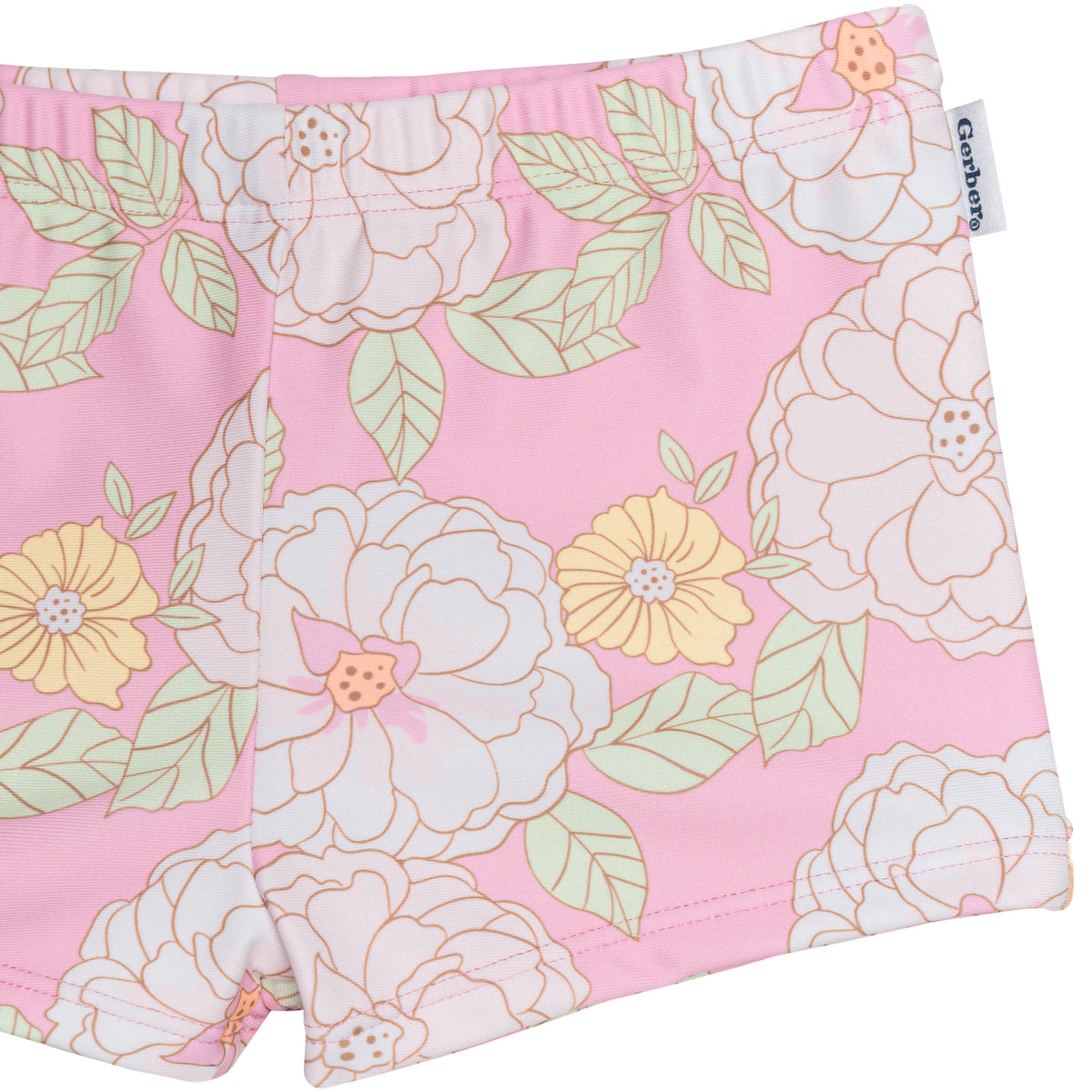 2-Piece Infant & Toddler Girls Peonies Rashguard Set, view 6