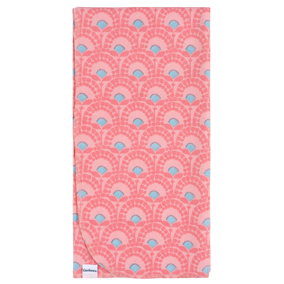 4-Pack Baby Girls Animal Geo Flannel Blankets, view 4