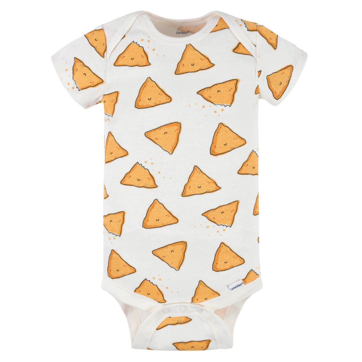 3-Pack Baby Neutral Avocado Short Sleeve Onesies Bodysuits, view 2