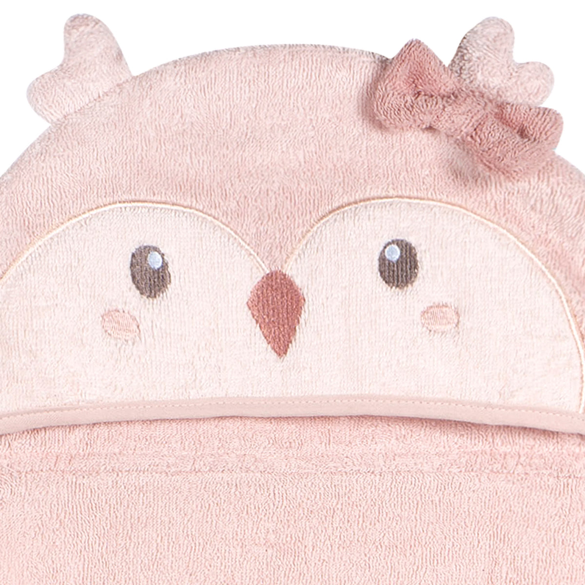 Baby Girls Pink Owl Character Towel, view 3