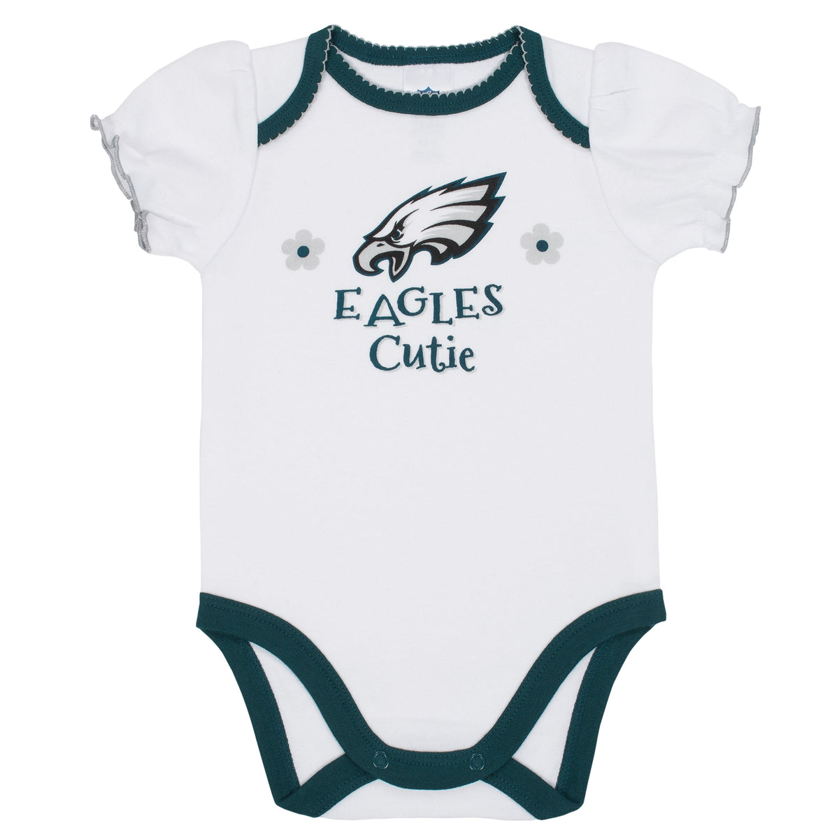 3-Pack Philadelphia Eagles Short Sleeve Bodysuits, view 2