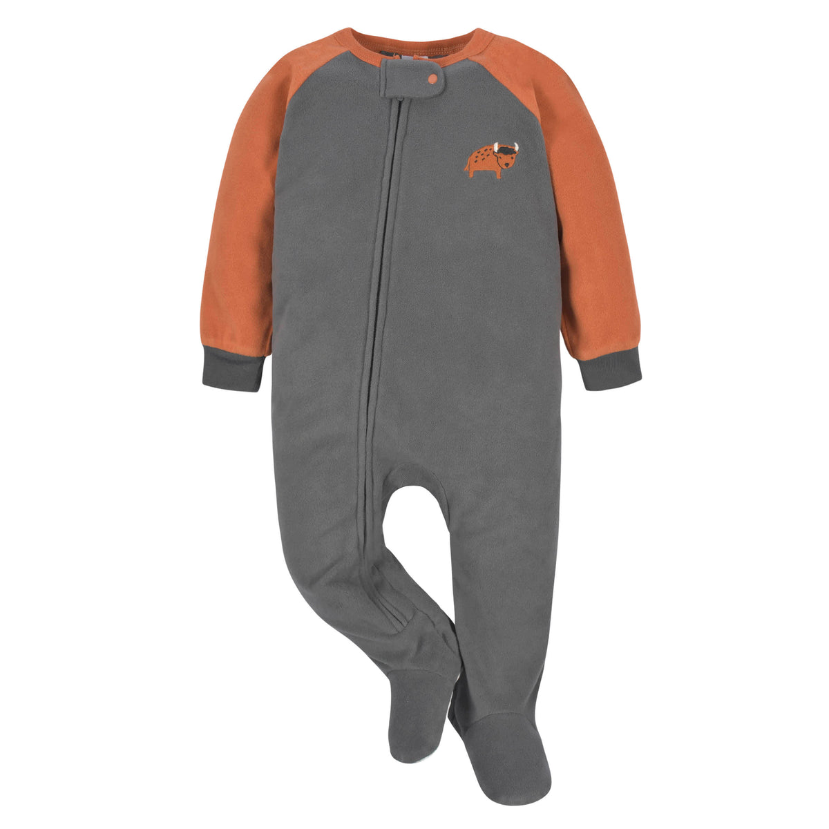 2-Pack Baby & Toddler Boys Gray Buffalo Fleece Pajamas, view 2