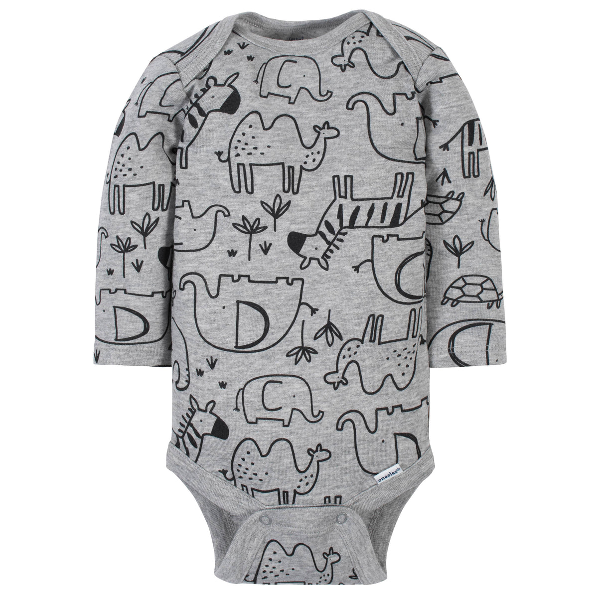 6-Pack Baby Boys Jungle Long Sleeve Onesies Bodysuits, view 5