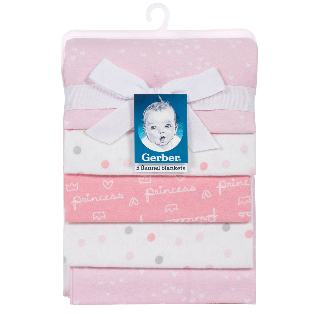 5-Pack Girls Pink Princess Flannel Blankets, view 2