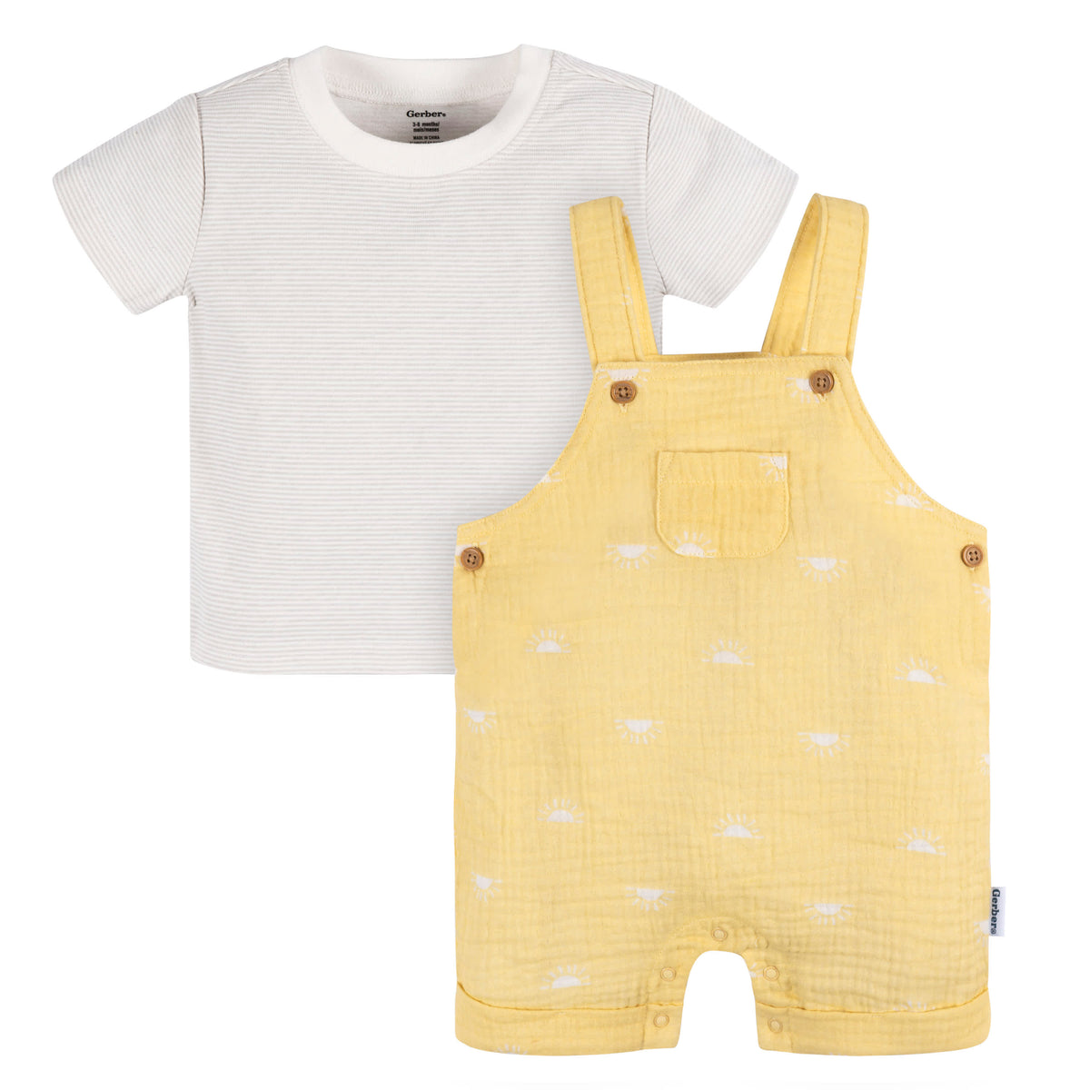 2-Piece Baby Neutral Sunrise Romper and T-Shirt, view 2