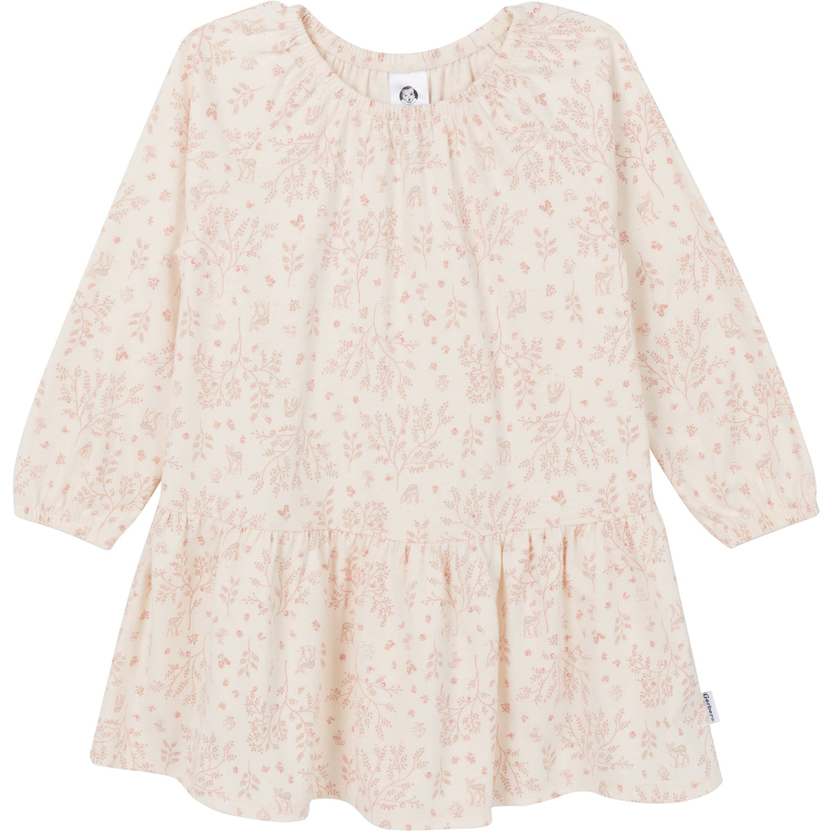 3-Piece Toddler Girls Tan Dress, Top and Legging, view 2