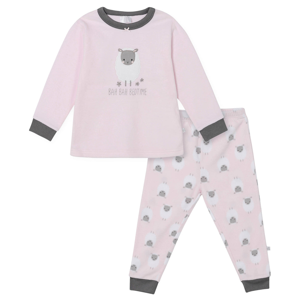 2-Piece Toddler Girls Lamb Fleece Pajamas