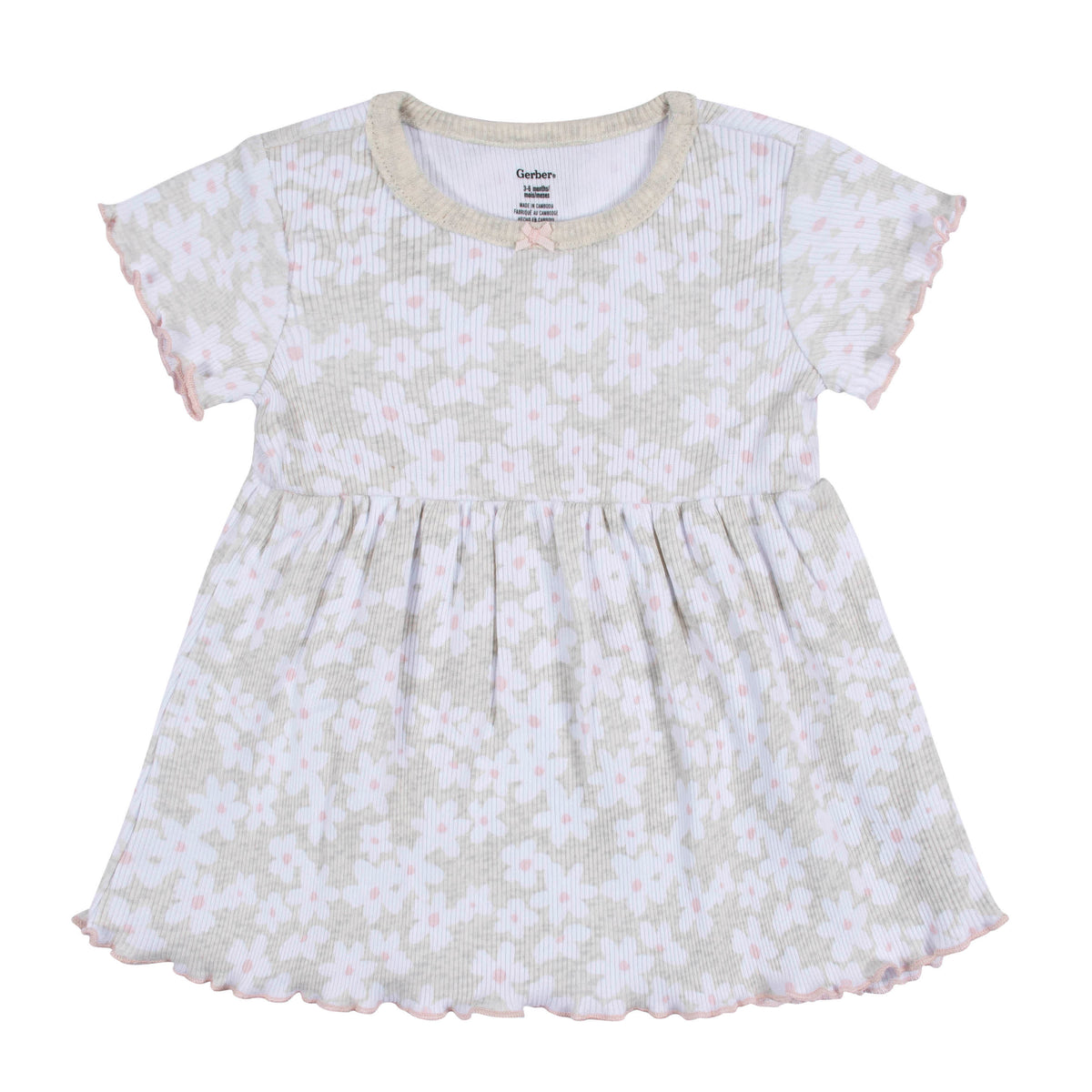 2-Pack Baby & Toddler Girls Sweet Florals Short Sleeve Cotton Dresses, view 5