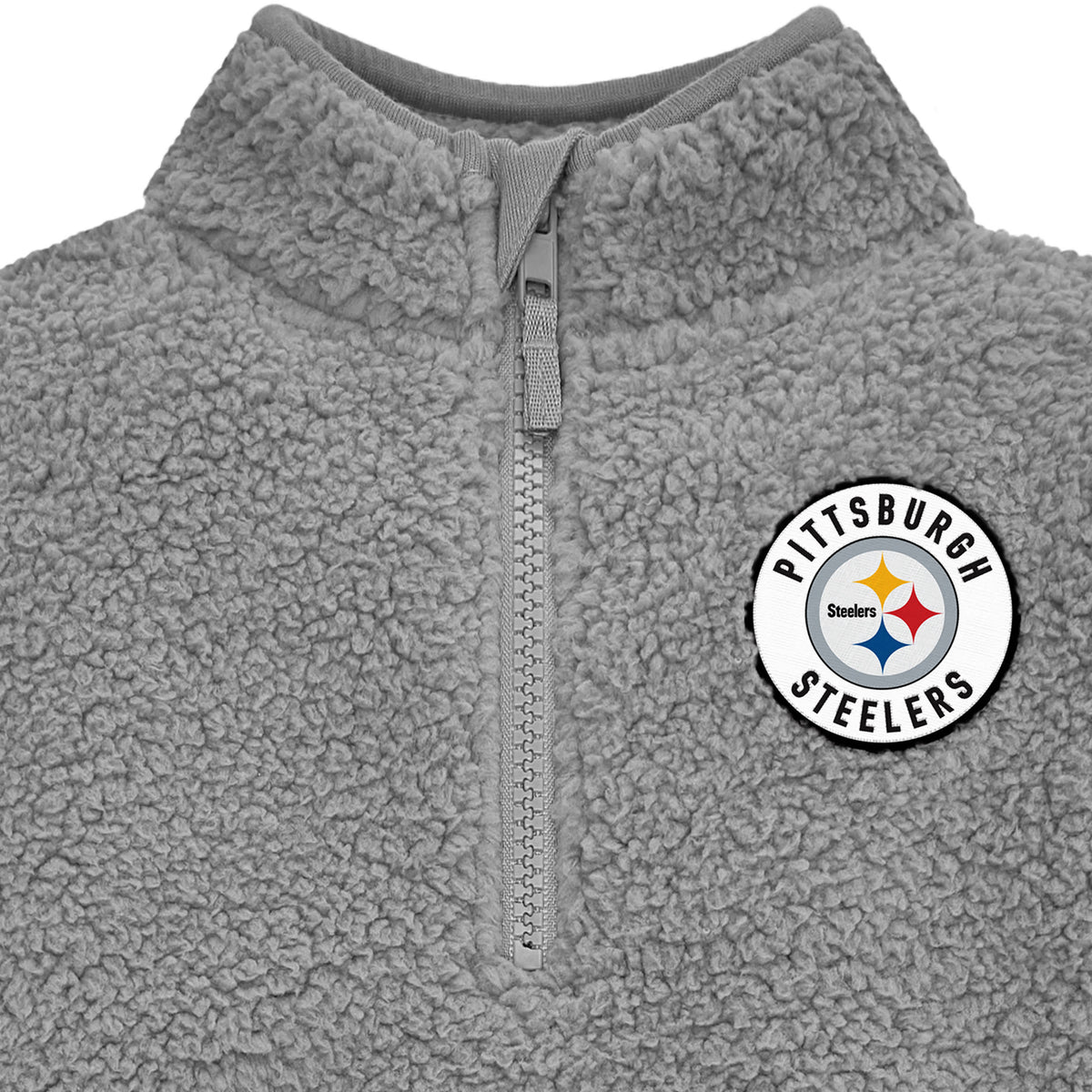 Infant & Toddler Boys Steelers 1/4 Zip Sherpa Top, view 2