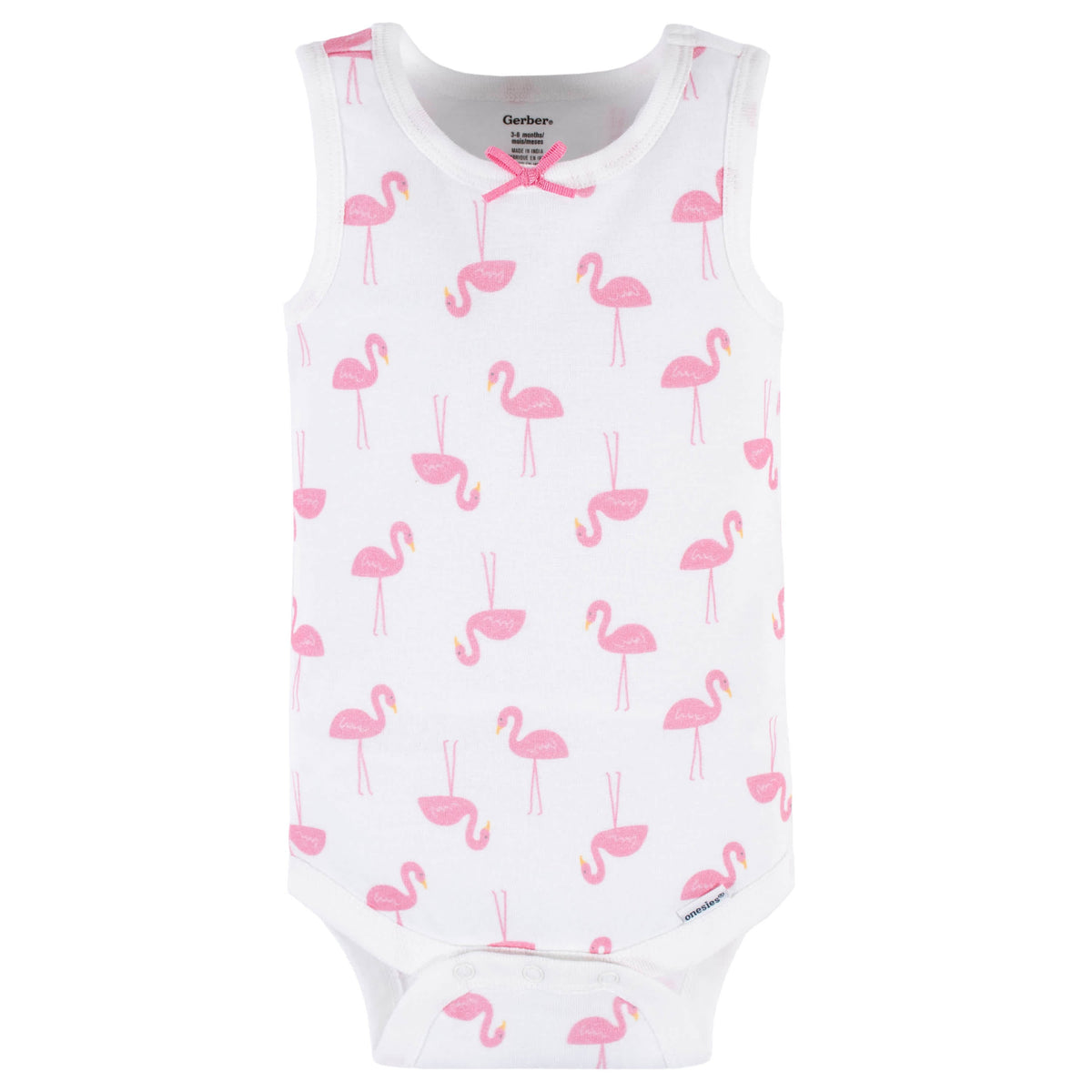 4-Pack Baby Girls Summer Blossom Tank Onesies Bodysuits, view 9