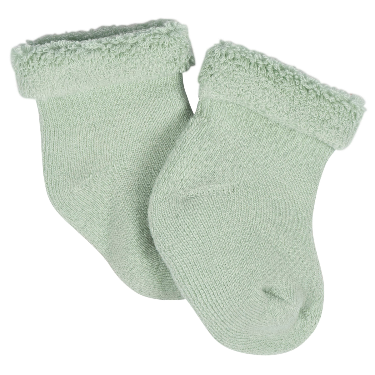 12-Pack Baby Girls Golden Floral Terry Wiggle Proof Socks, view 13