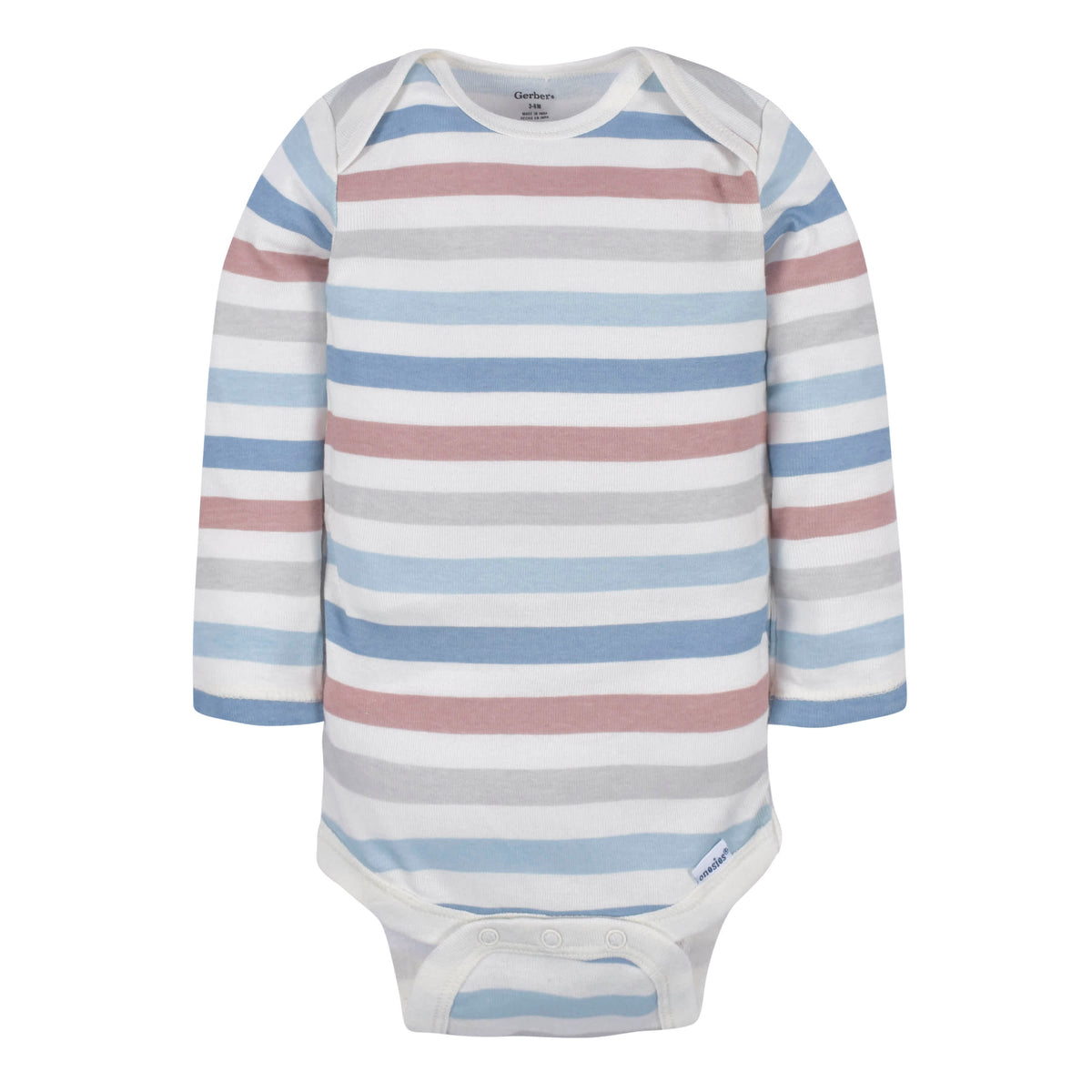 3-Pack Baby Boys Dino Long Sleeve Onesies Bodysuits, view 4