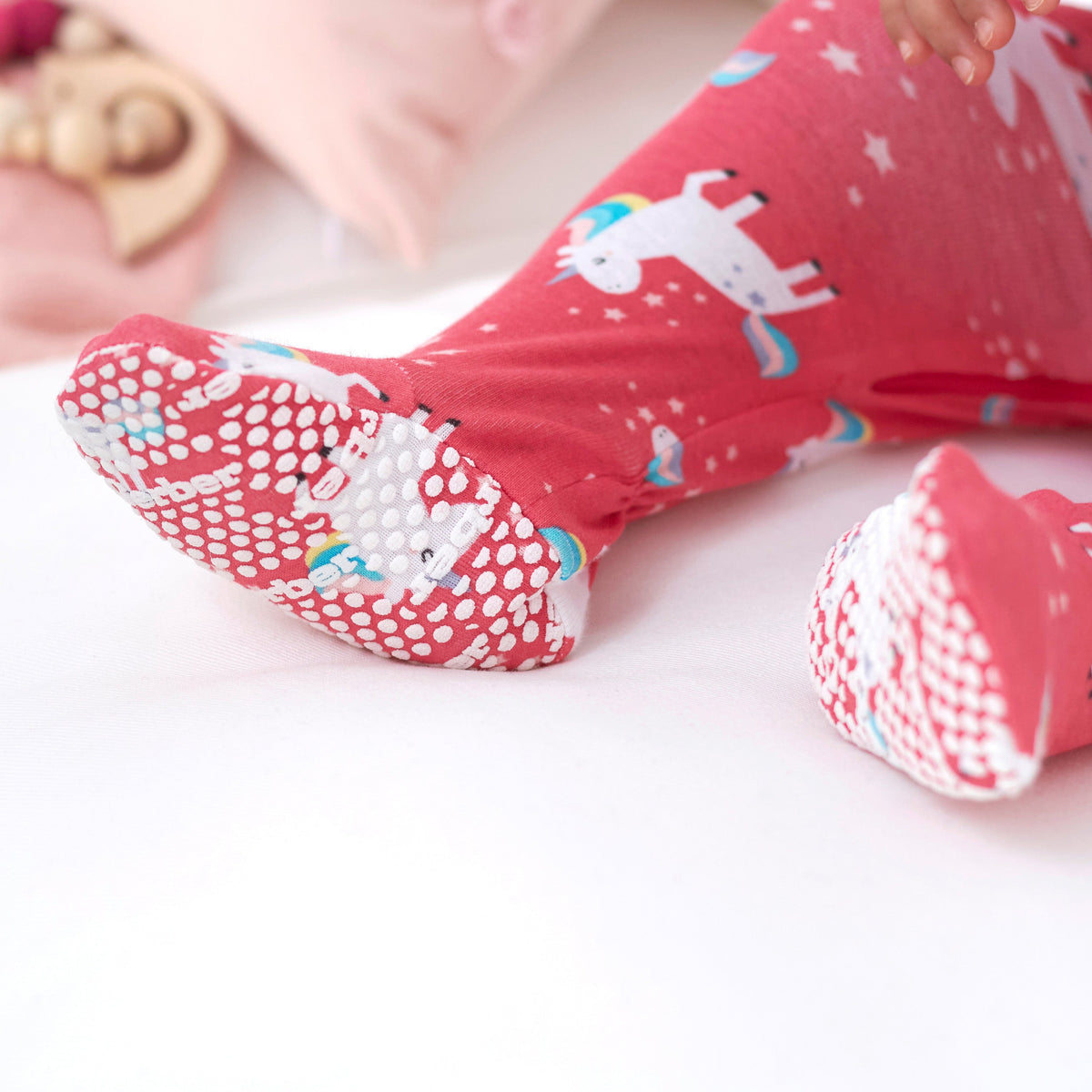 2-Pack Girls Unicorn Snug Fit Unionsuit Pajamas, view 3