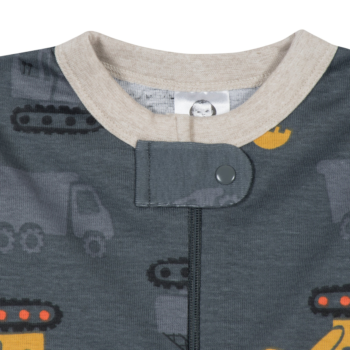 2-Pack Boys Dump Truck Snug Fit Footed Cotton Pajamas, view 3