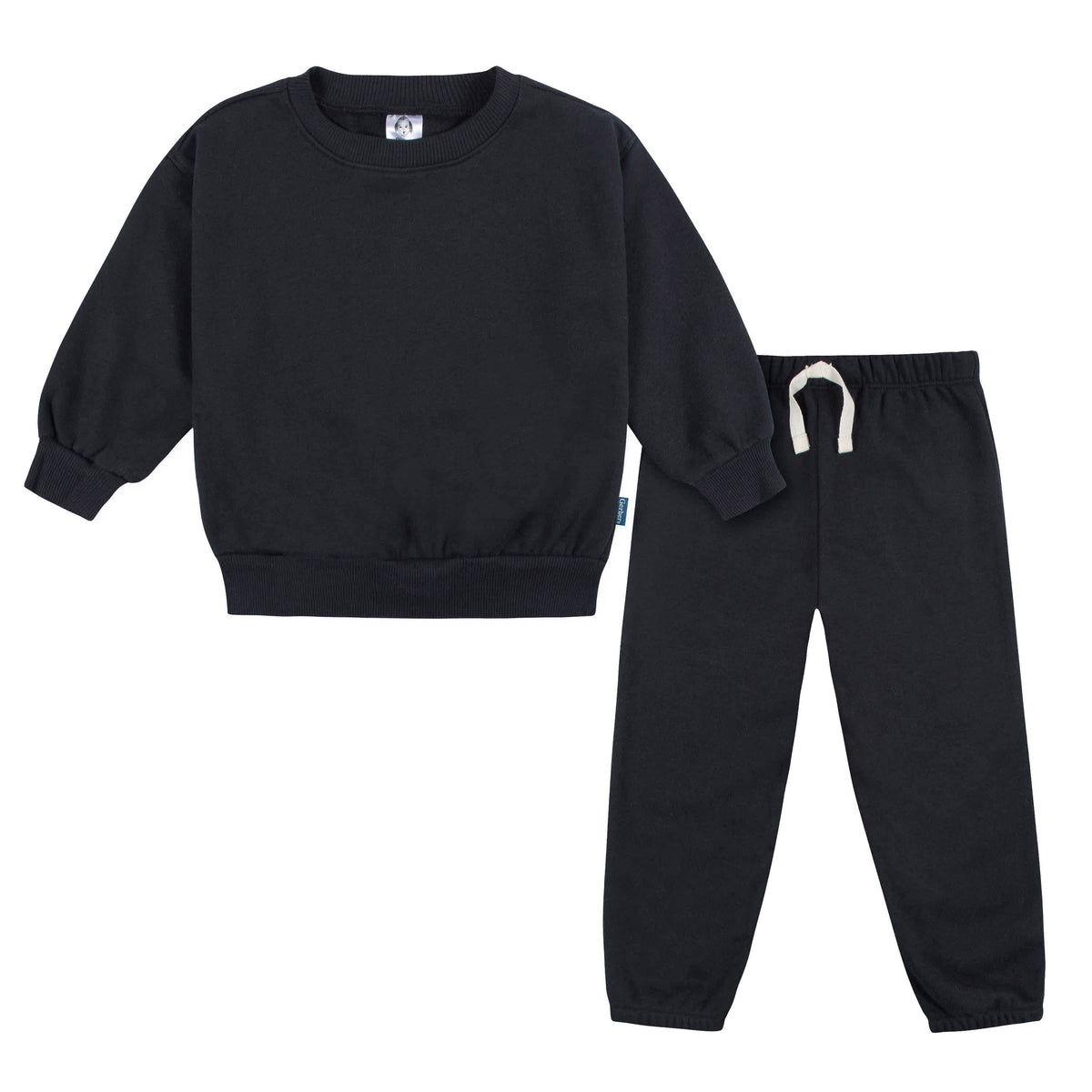 2-Piece Baby & Toddler Boys Black Fleece Set