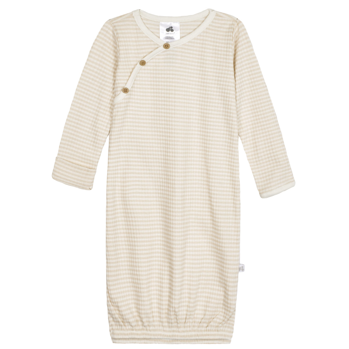 Baby Neutral Almond Stripe Gown