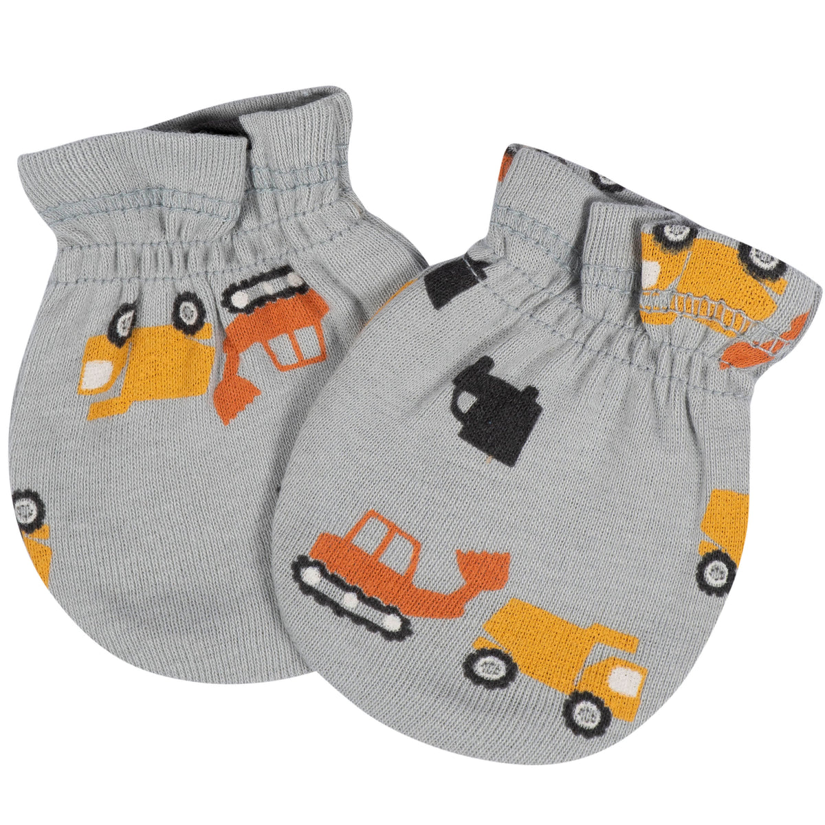 8-Piece Baby Boys Transportation Zone No Scratch Mittens & Caps Set, view 7