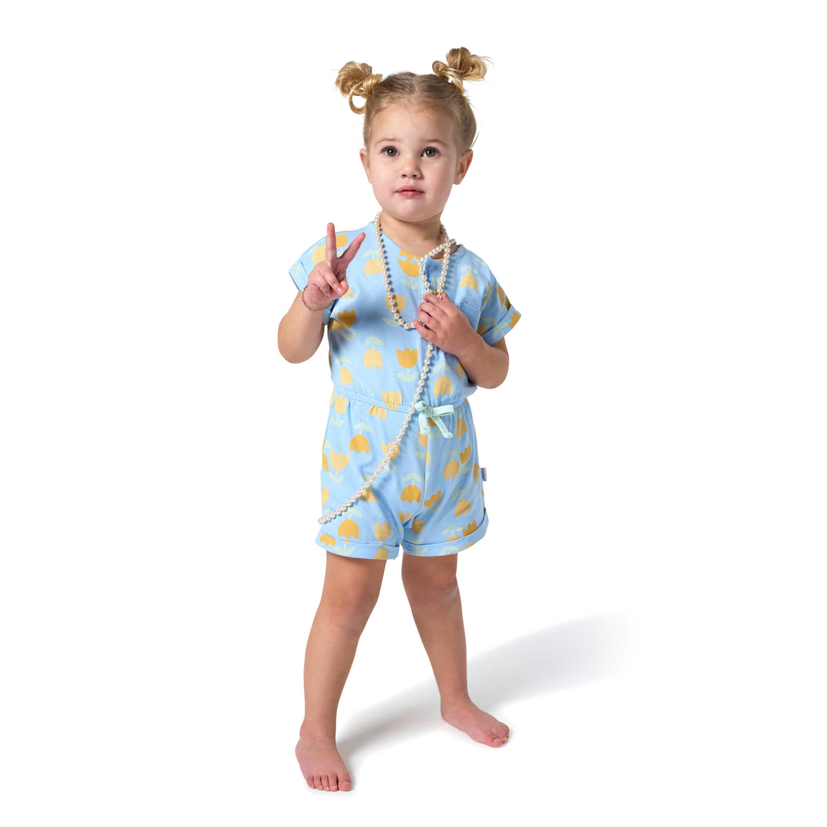 3-Pack Baby Girls Lemons Rompers, view 4