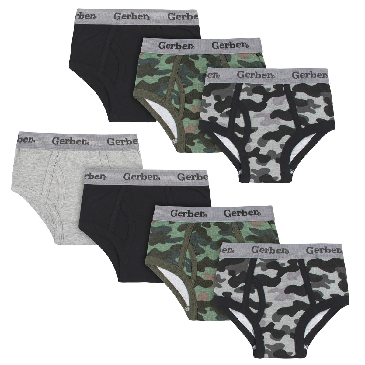 7-Pack Toddler Boys Camo Briefs