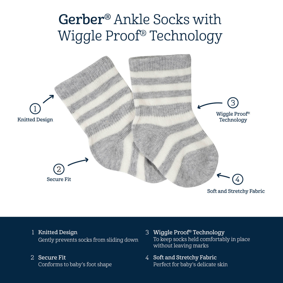 8-Pack Baby Boys Transportation Zone Jersey Wiggle Proof Socks, view 10