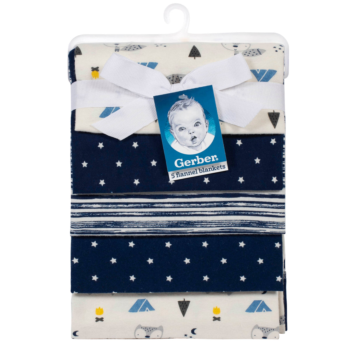 5-Pack Boys Fox Flannel Blankets, view 2