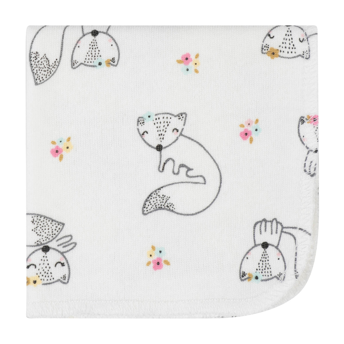 10-Pack Baby Girls Fox Washcloths, view 3