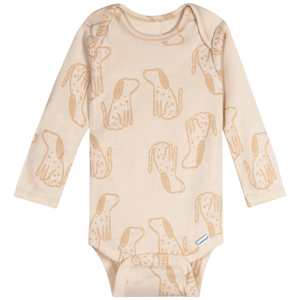 6-Pack Baby Girls Puppies Long Sleeve Onesies Bodysuits, view 4