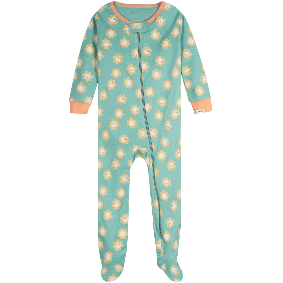 2-Pack Baby Girls Sunny Day Footed Pajamas, view 2
