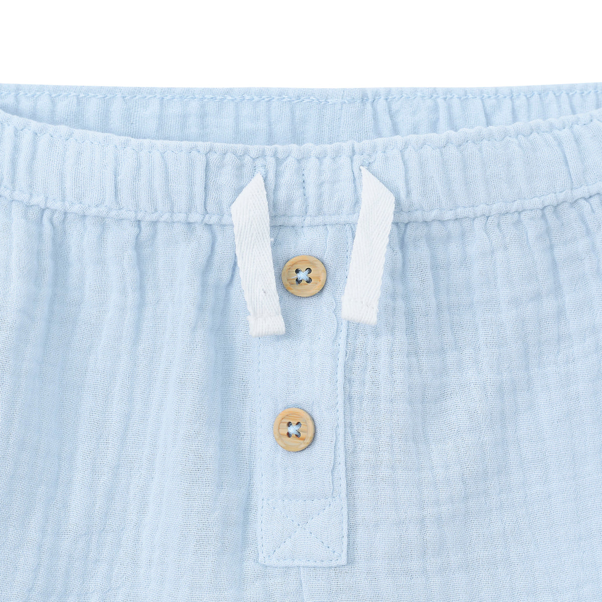Infant & Toddler Blue Gauze Shorts, view 3
