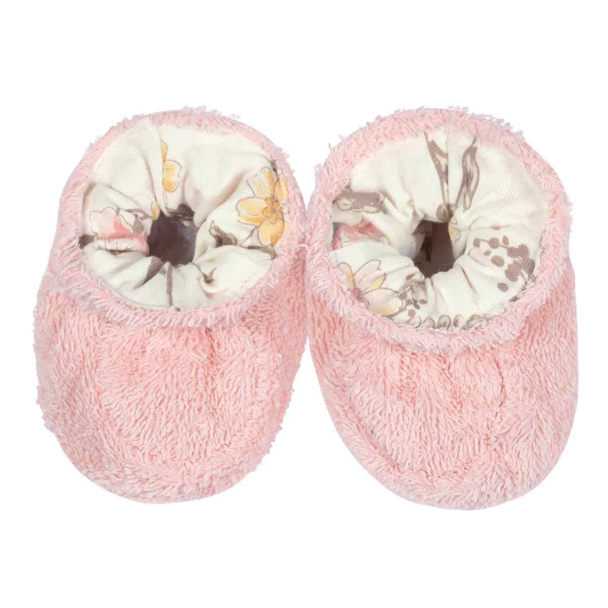 2-Piece Baby Girls Vintage Floral Bathrobe & Booties Set, view 3