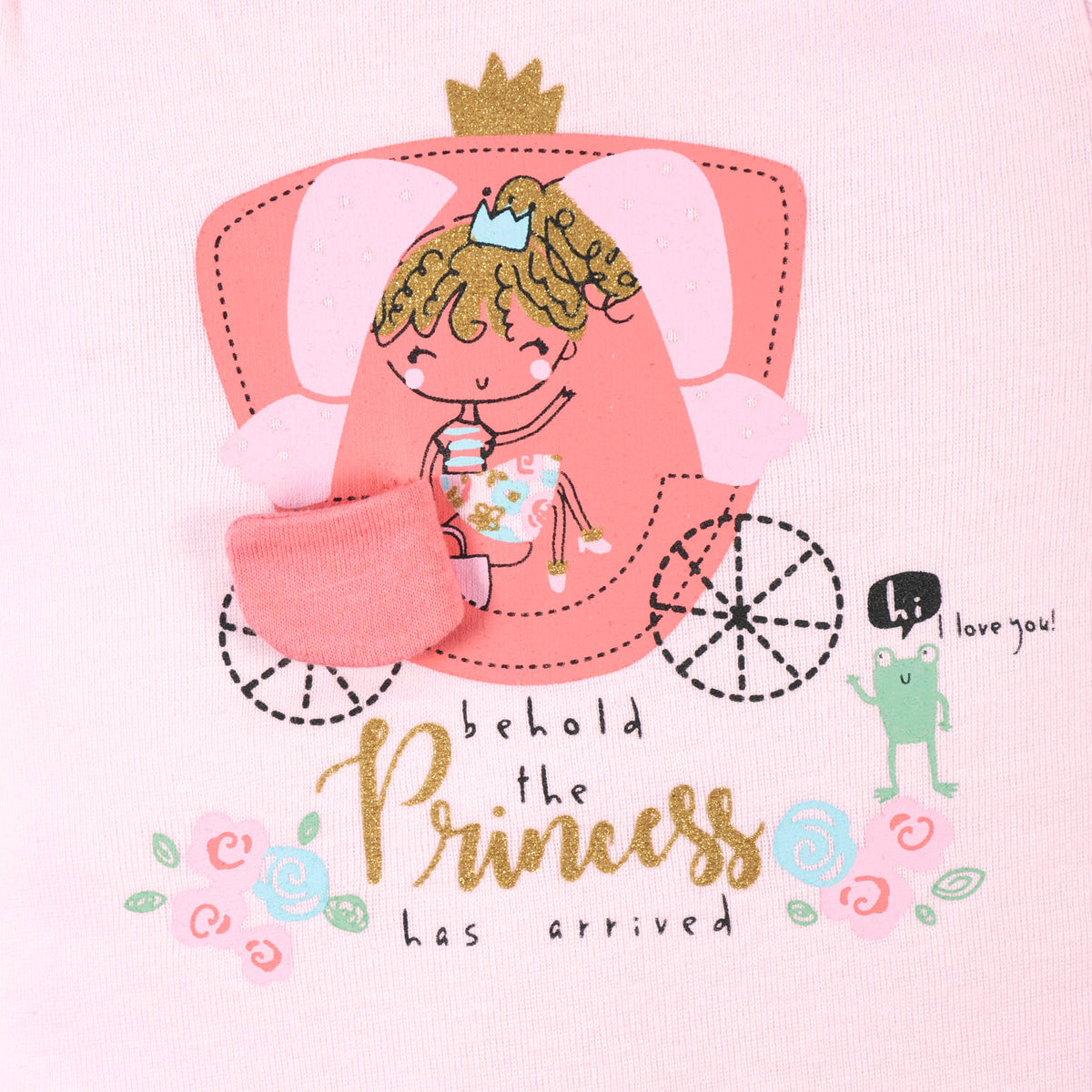 8-Pack Baby Girls Princess Short Sleeve Onesies Brand Bodysuits, view 3