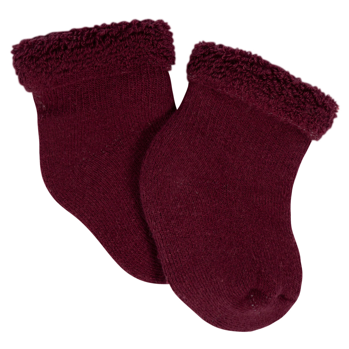 12-Pack Baby Girls Lavender Garden Terry Wiggle Proof Socks, view 10