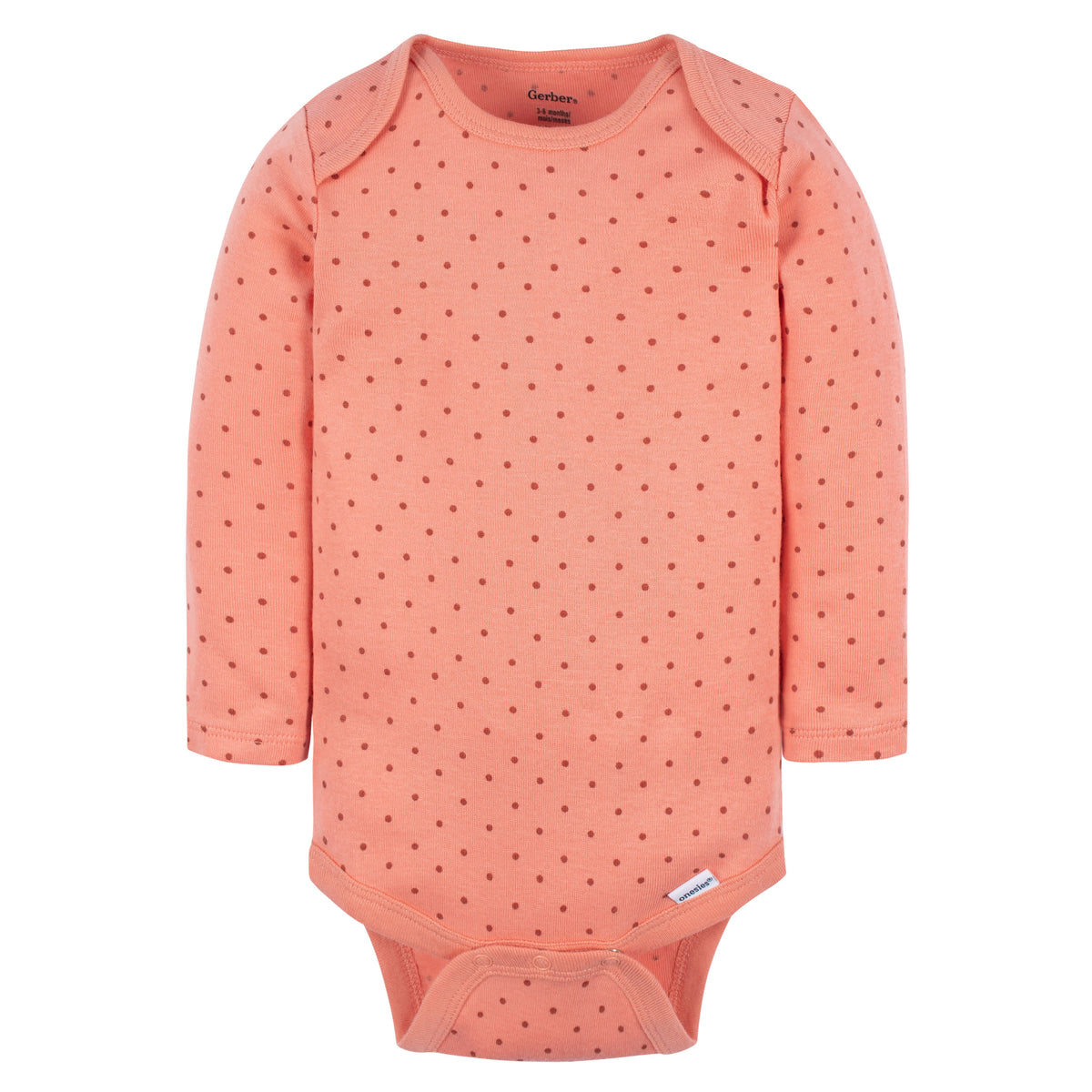 6-Pack Baby Girls Leaves Long Sleeve Onesies Bodysuits, view 7