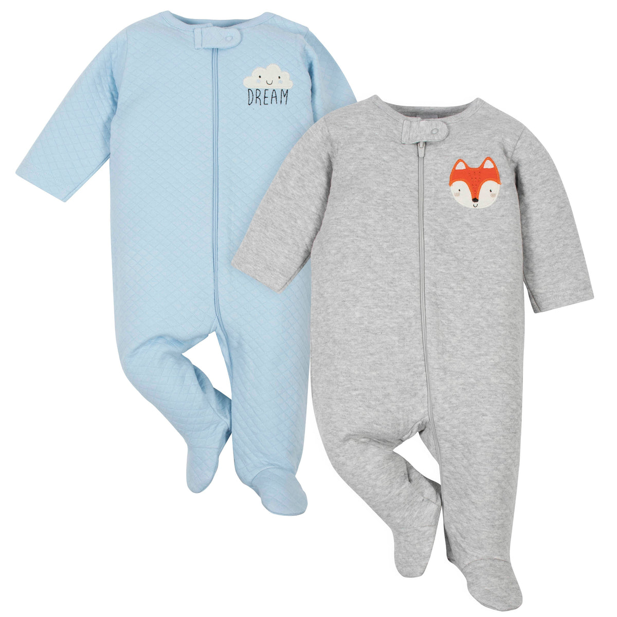 2-Pack Baby Boys Dream & Fox Quilted Sleep 'N Play