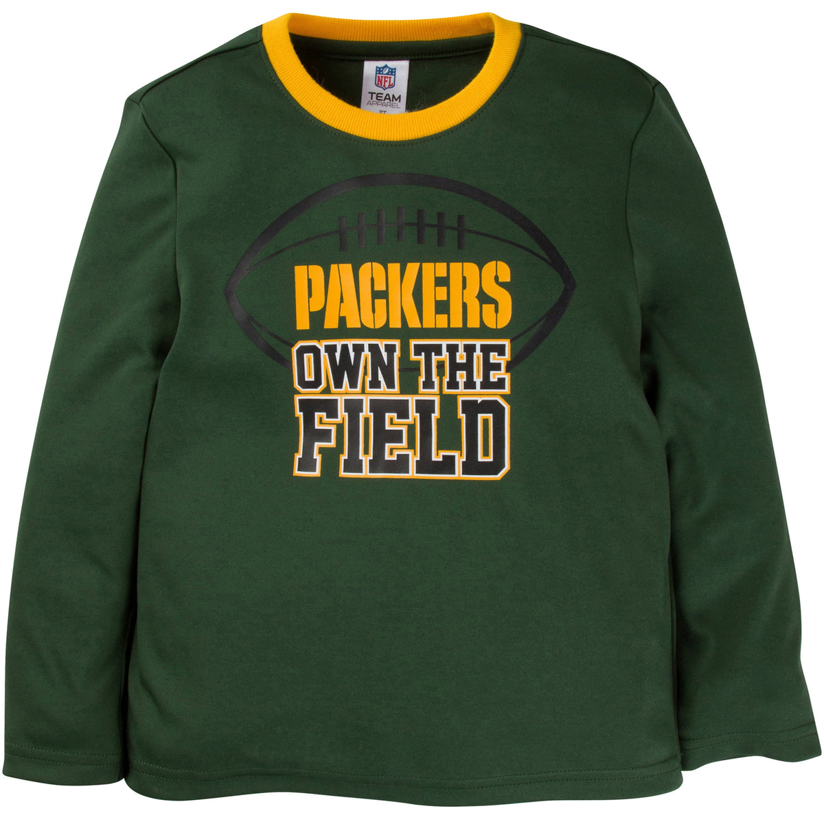 2-Piece Toddler Boys Packers Long Sleeve Tee Shirt and Pant Set, view 2