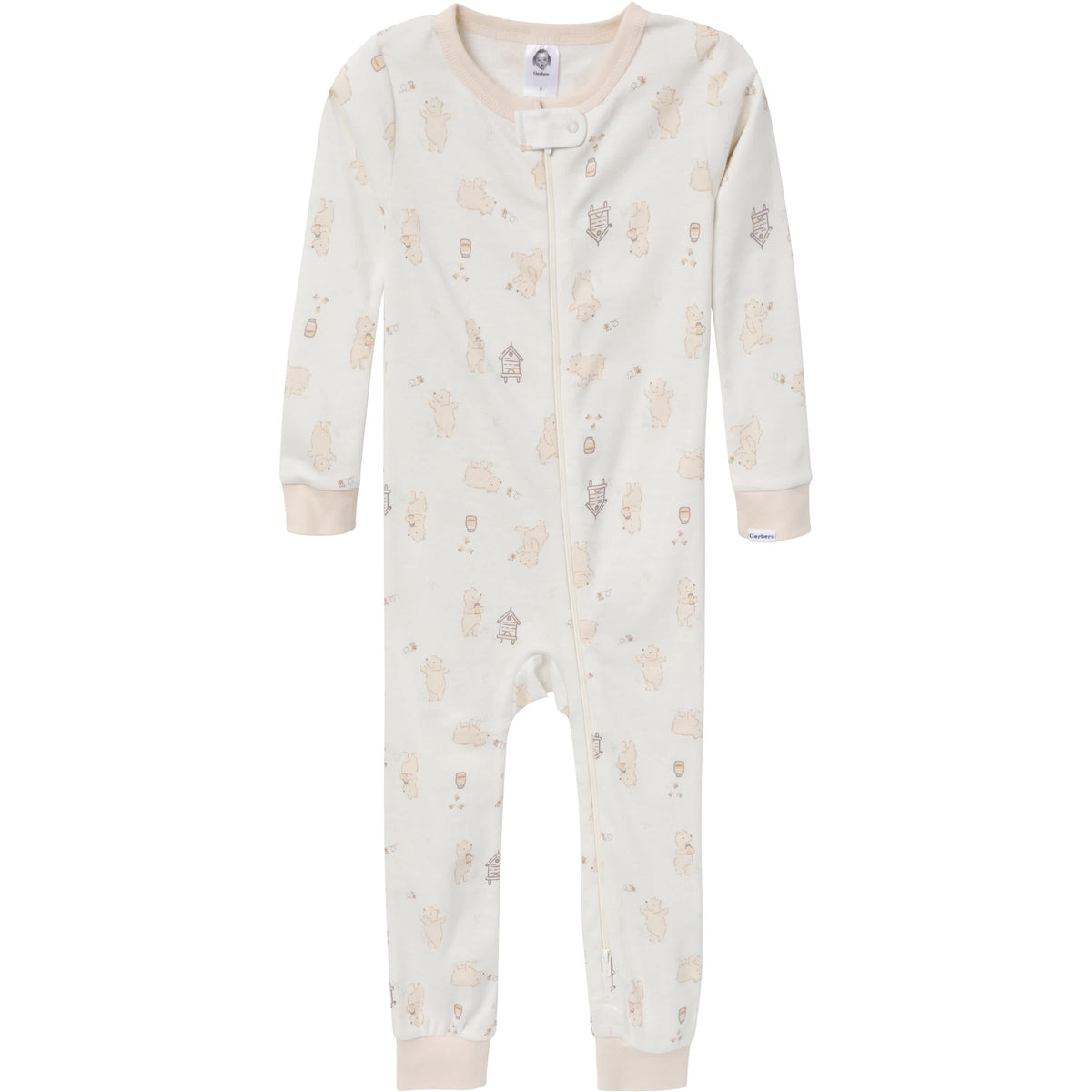 3-Pack Baby & Toddler Neutral Bear Snug-Fitting Footless Pajamas, view 3