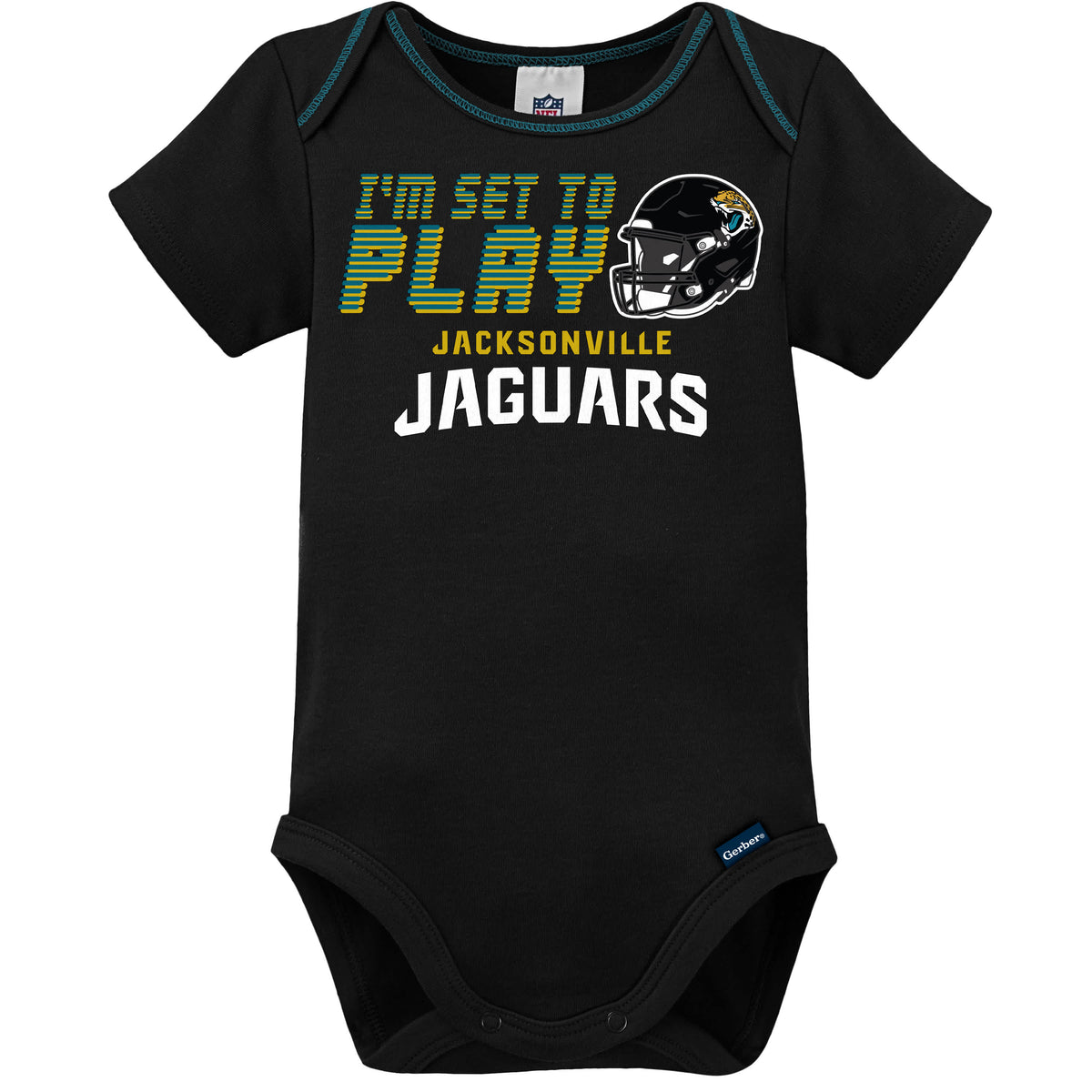 3-Piece Baby Boys Jaguars Bodysuit, Sleep 'N Play & Cap Set, view 4