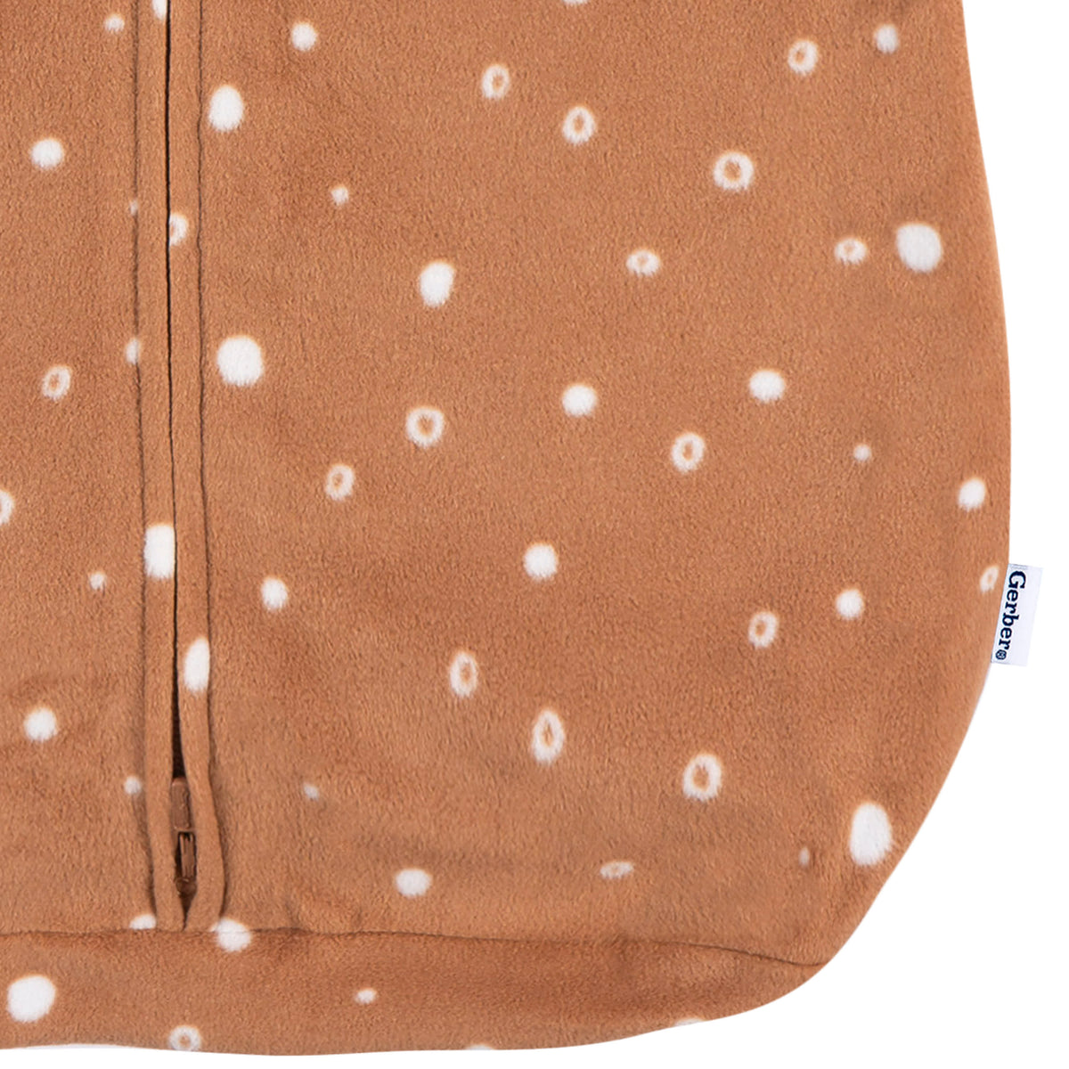 Baby Neutral Brown Dots Wearable Blanket, view 3