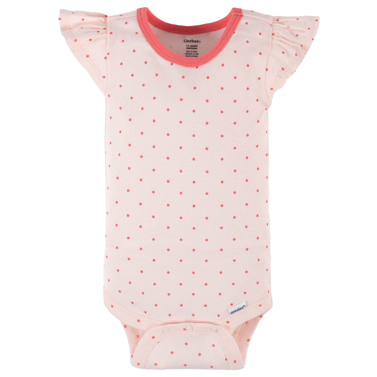 4-Pack Baby Girls Cherry Kisses Short Sleeve Onesies Bodysuits, view 4