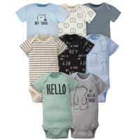 8-Pack Baby Boys Bear Short Sleeve Onesies® Bodysuits